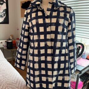 Kate Spade Checkered Trench Coat